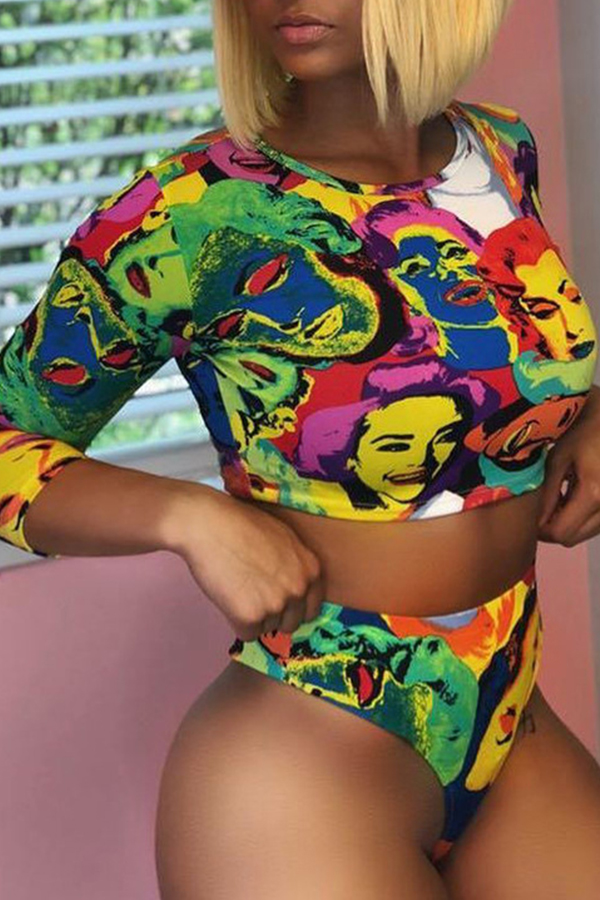 Lovely Casual Round Neck Characters Printed Knitting Two-piece Swimwears, Multi
Lovely Casual Round Neck Characters Printed Knitting Two-piece Swimwears, Multi