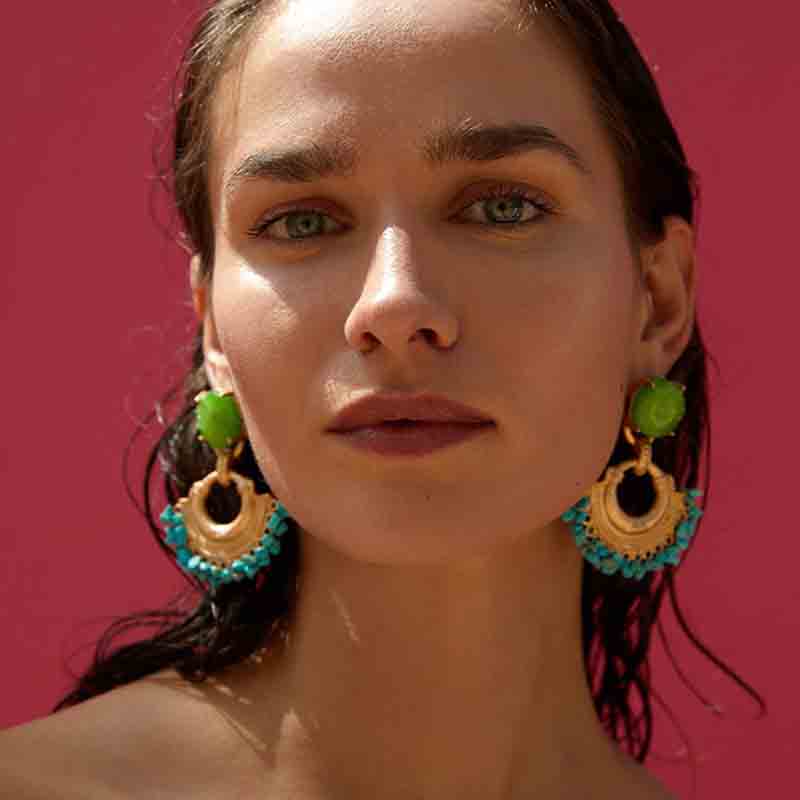 Lovely Retro Hollow-out Blue Alloy Earring 
Lovely Retro Hollow-out Blue Alloy Earring