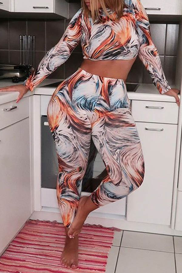 Lovely Casual Crop Top Printed Multicolor Plus Size Two-piece Pants Set, Multi
Lovely Casual Crop Top Printed Multicolor Plus Size Two-piece Pants Set, Multi