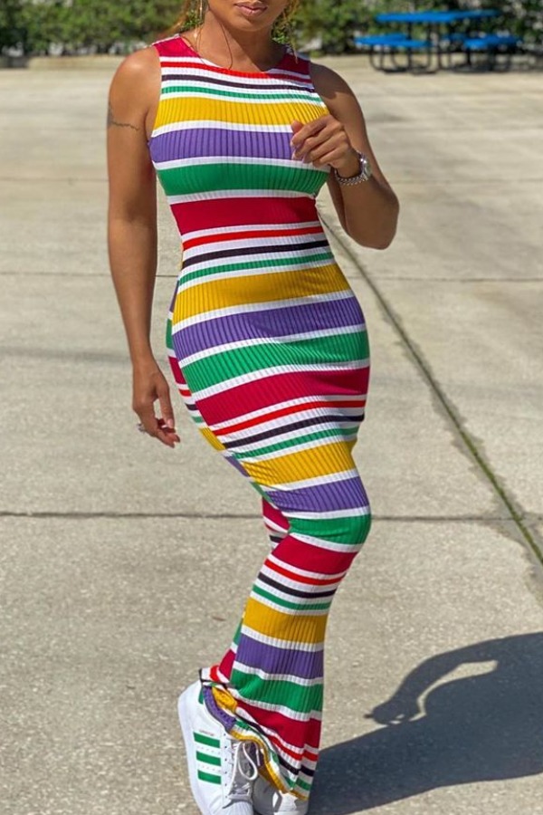 lovely Street Rainbow Striped Multicolor Ankle Length Dress, Multicolor mstn
lovely Street Rainbow Striped Multicolor Ankle Length Dress, Multicolor mstn