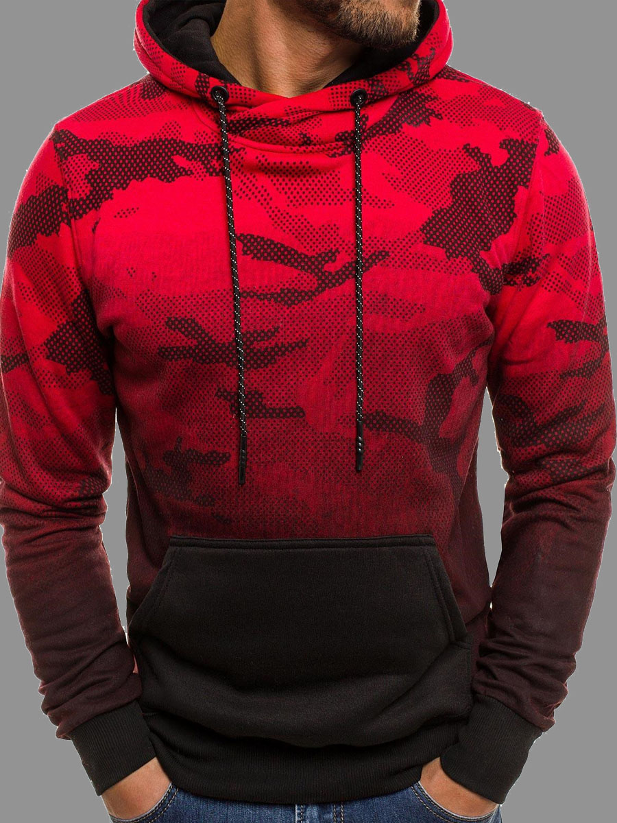 lovely Sportswear Hooded Collar Gradient Camo Print Red Hoodie, Red camouflage
lovely Sportswear Hooded Collar Gradient Camo Print Red Hoodie, Red camouflage