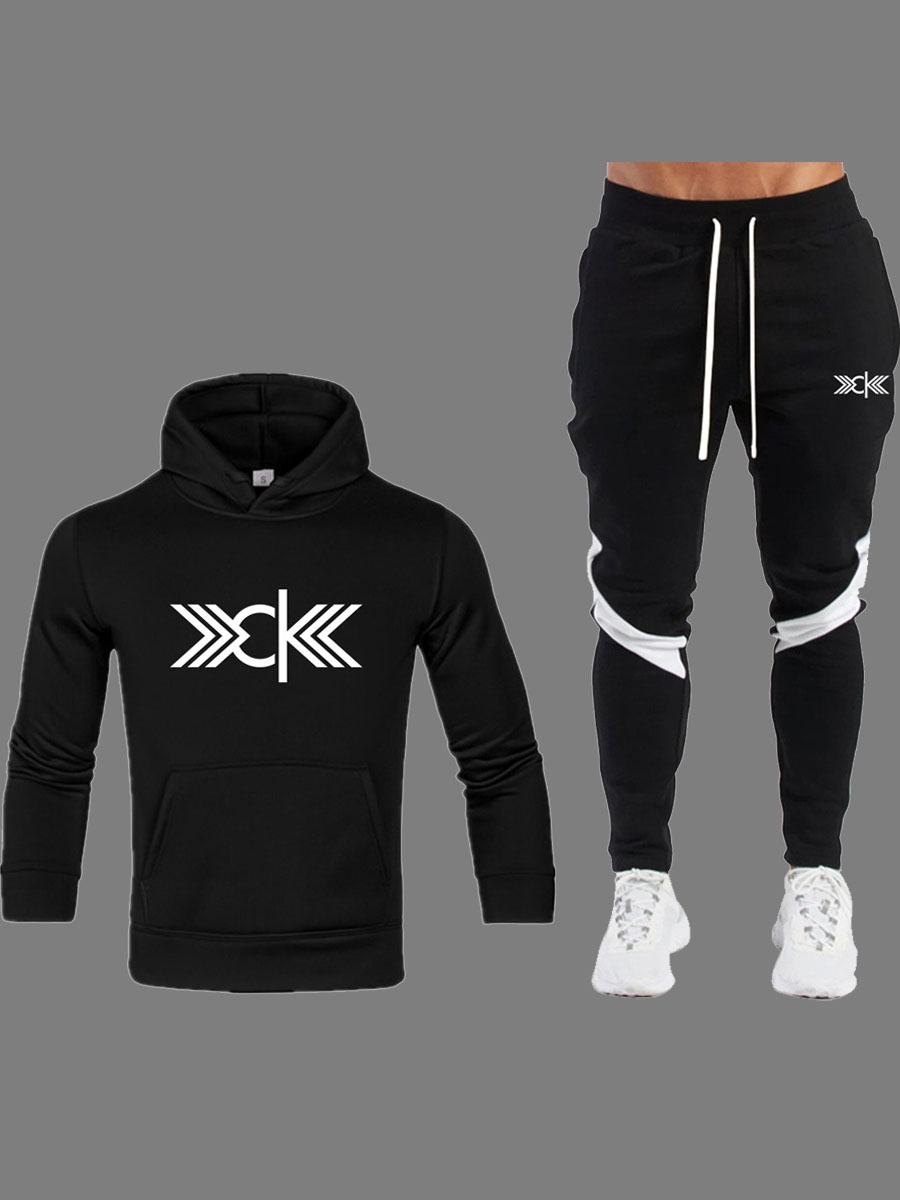 lovely Sportswear Hooded Collar Patchwork Print Black Men Two-piece Pants Set
lovely Sportswear Hooded Collar Patchwork Print Black Men Two-piece Pants Set