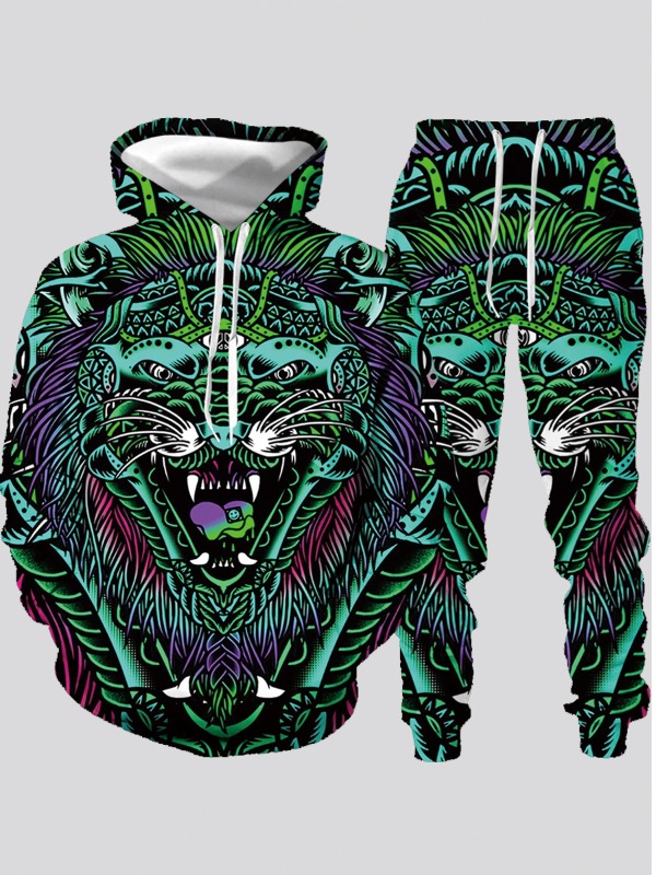 lovely Street Hooded Collar Print Multicolor Men Two-piece Pants Set, Multi
lovely Street Hooded Collar Print Multicolor Men Two-piece Pants Set, Multi