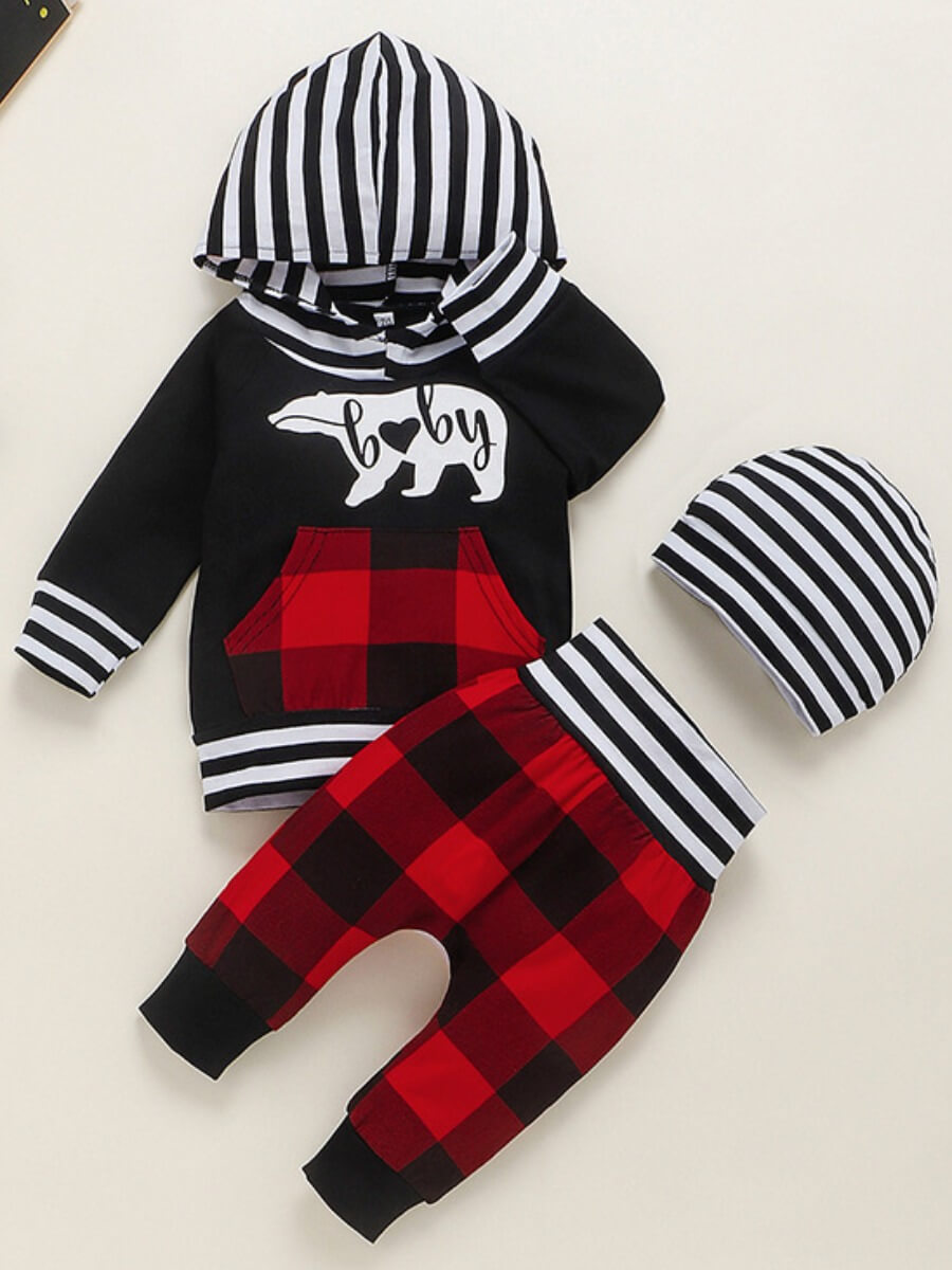 Lovely Sportswear Hooded Collar Print Patchwork Black Boy Two-piece Pants Set
Lovely Sportswear Hooded Collar Print Patchwork Black Boy Two-piece Pants Set