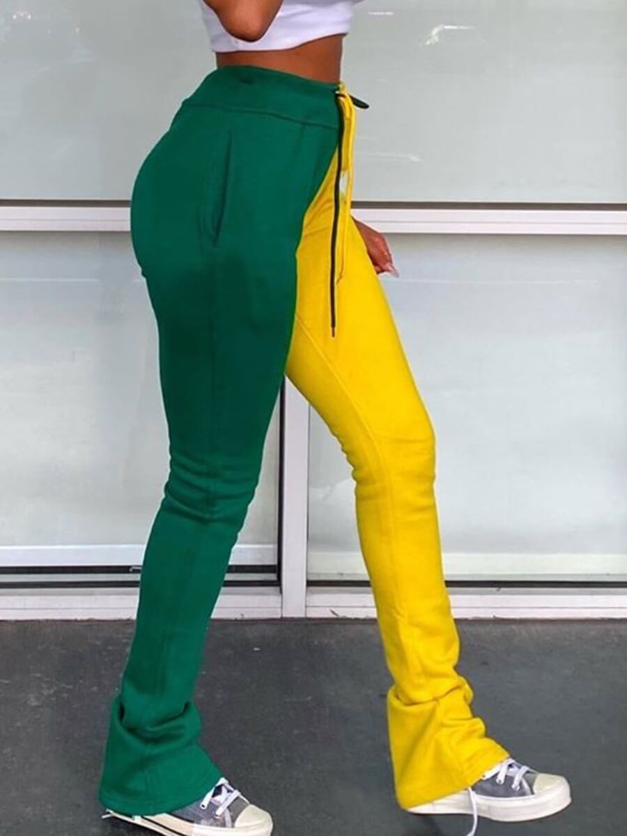 Lovely Street Letter Patchwork Green Pants
Lovely Street Letter Patchwork Green Pants