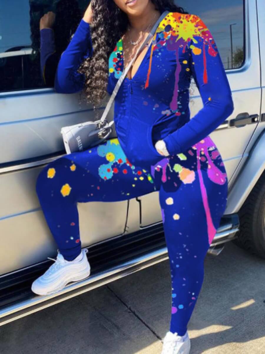 LW Plus Size Casual Graffiti Print Zipper Design Blue Two-piece Pants Set
LW Plus Size Casual Graffiti Print Zipper Design Blue Two-piece Pants Set