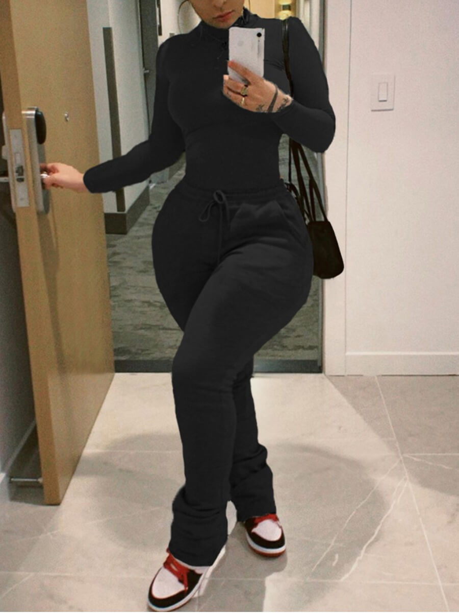 Lovely Casual Turtleneck Drawstring Skinny Black Plus Size One-piece Jumpsuit
Lovely Casual Turtleneck Drawstring Skinny Black Plus Size One-piece Jumpsuit