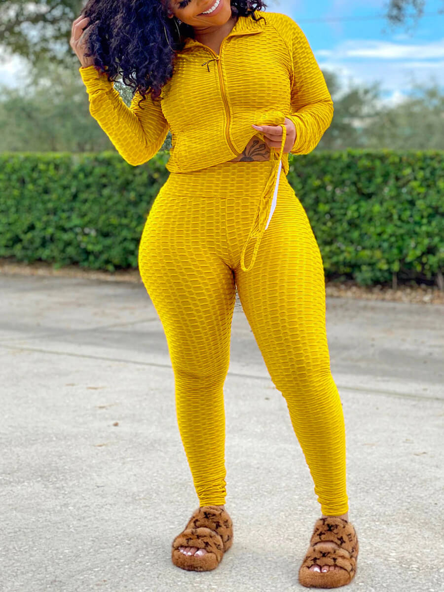 Lovely Casual Turndown Collar Zipper Design Light Yellow Plus Size Two-piece Pants Set
Lovely Casual Turndown Collar Zipper Design Light Yellow Plus Size Two-piece Pants Set