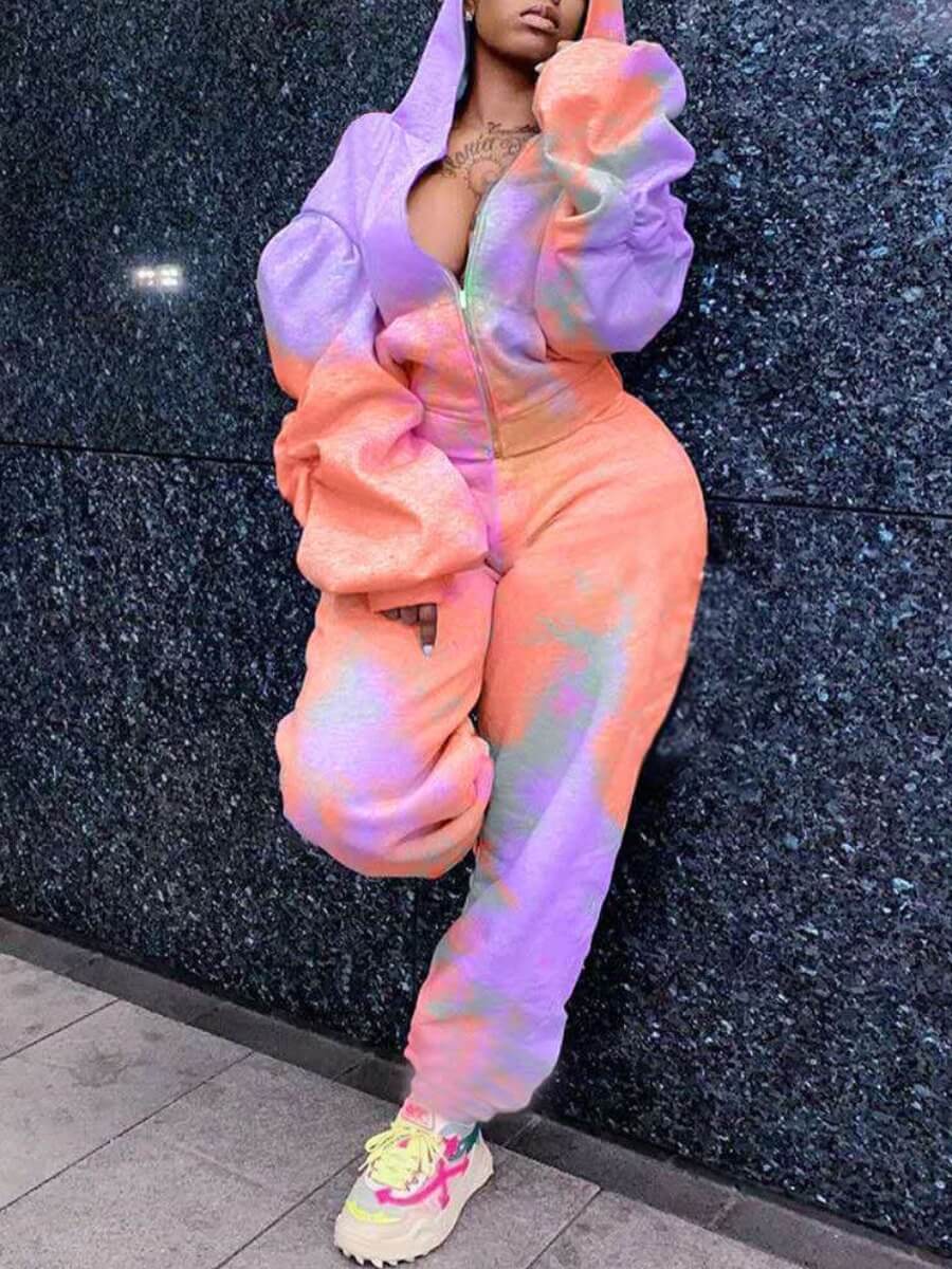Lovely Casual Hooded Collar Dropped Shoulder Tie Dye Croci Two Piece Pants Set
Lovely Casual Hooded Collar Dropped Shoulder Tie Dye Croci Two Piece Pants Set