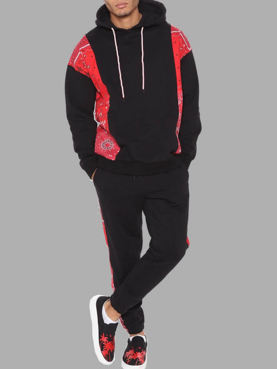 Lovely Sportswear Hooded Collar Print Patchwork Black Men Two-piece Pants Set
Lovely Sportswear Hooded Collar Print Patchwork Black Men Two-piece Pants Set