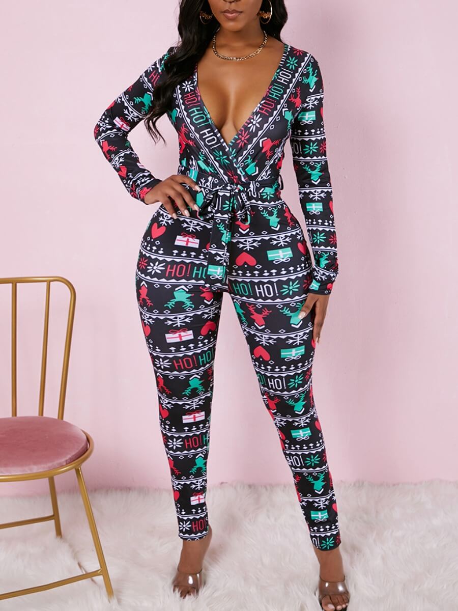 Lovely Sweet Christmas Day Letter Print Patchwork Black One-piece Jumpsuit
Lovely Sweet Christmas Day Letter Print Patchwork Black One-piece Jumpsuit
