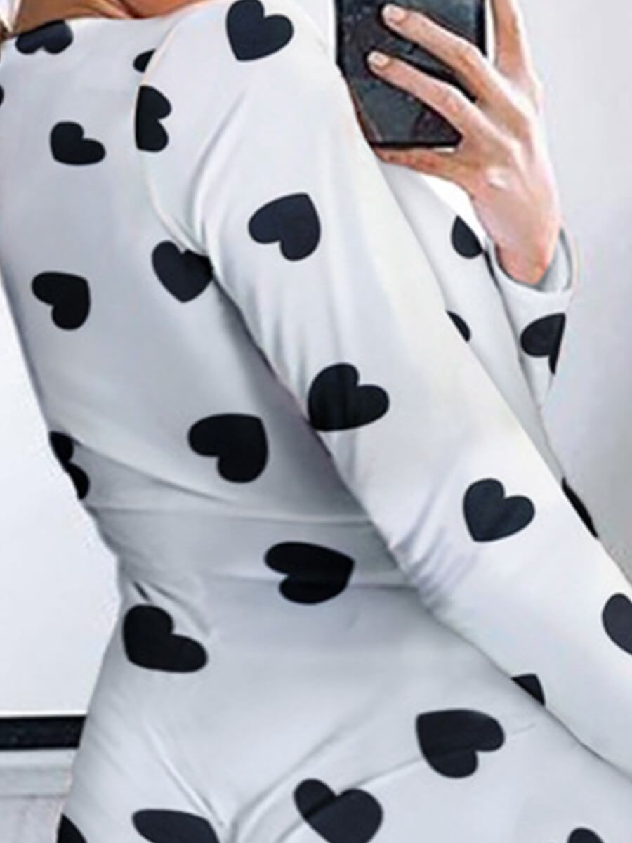Lovely Chic Heart-shaped Print Patchwork Black One-piece Plus Size Romper
Lovely Chic Heart-shaped Print Patchwork Black One-piece Plus Size Romper
