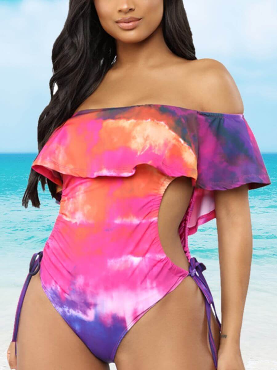 Lovely Sweet Tie-dye Flap Over Bandage Hollow-out Design Rose Red Plus Size Tankini
Lovely Sweet Tie-dye Flap Over Bandage Hollow-out Design Rose Red Plus Size Tankini