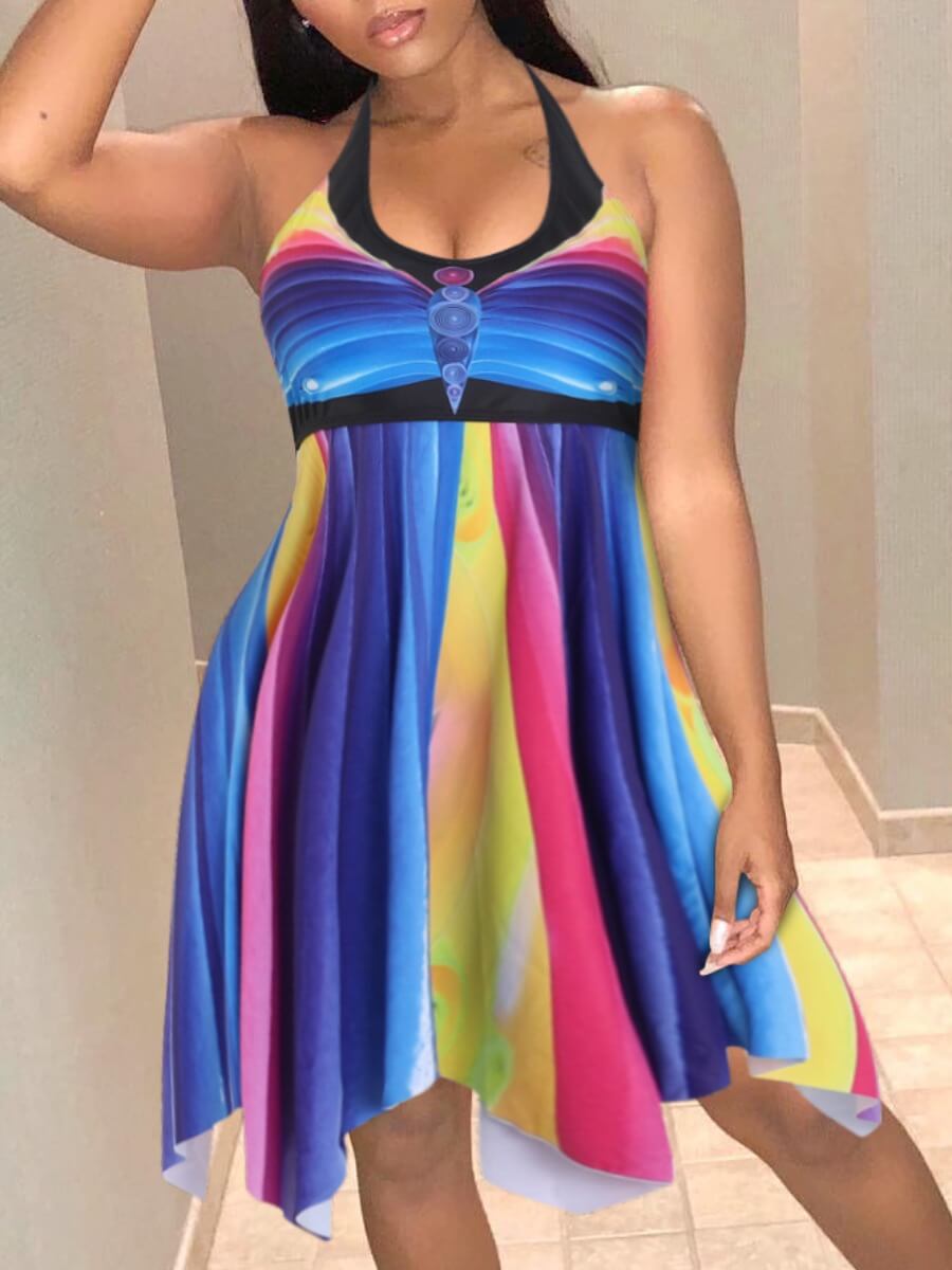 Lovely Sweet Fold Design Striped Asymmetrical Multicolor Cover-up, Multi
Lovely Sweet Fold Design Striped Asymmetrical Multicolor Cover-up, Multi