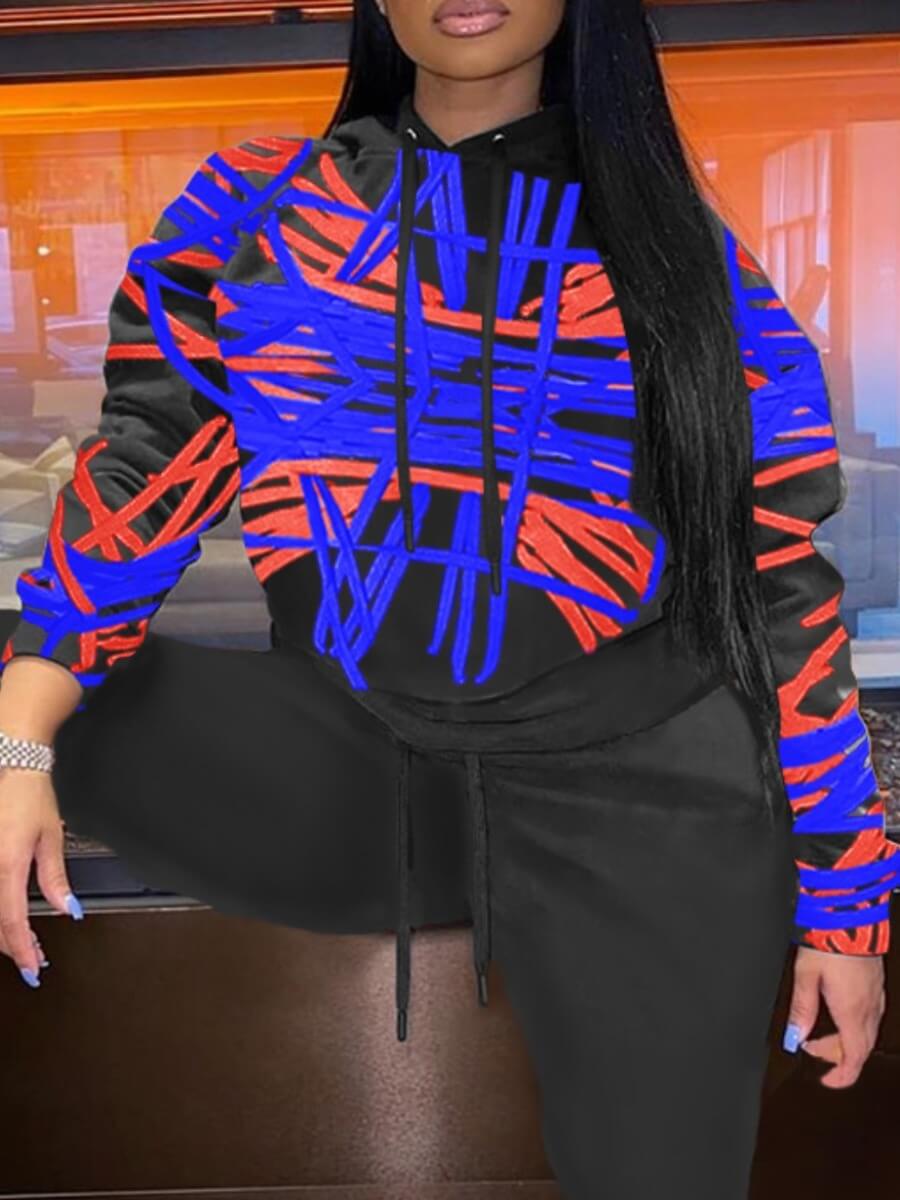 Lovely Street Hooded Collar Print Patchwork Black Plus Size Hoodie(Batch Print
Lovely Street Hooded Collar Print Patchwork Black Plus Size Hoodie(Batch Print