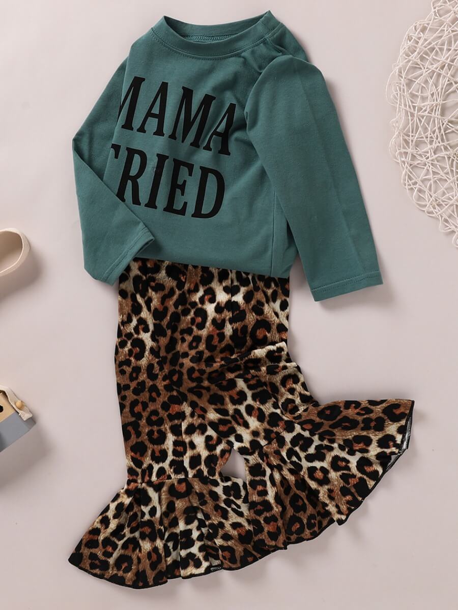 Lovely Girl Sweet Leopard Print Flounce Design Brown Two Piece Pants Set, Dark green
Lovely Girl Sweet Leopard Print Flounce Design Brown Two Piece Pants Set, Dark green