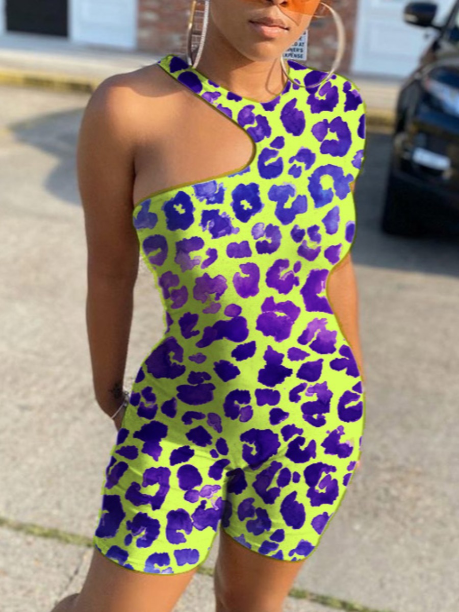 Lovely Blending Casual Animal Print Dropped shoulder sleeve Basic Skinny Short Sleeve O Neck Yes(Elastic) Full Print Rompers, Purple
Lovely Blending Casual Animal Print Dropped shoulder sleeve Basic Skinny Short Sleeve O Neck Yes(Elastic) Full Print Rompers, Purple