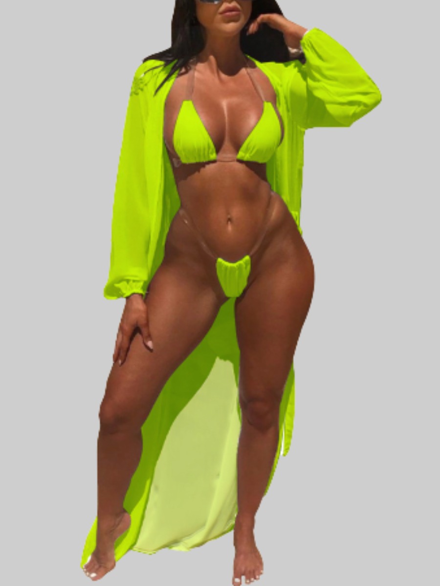 Lovely Hollow-out Yellow Two-piece Swimwear(With Cover-up
Lovely Hollow-out Yellow Two-piece Swimwear(With Cover-up