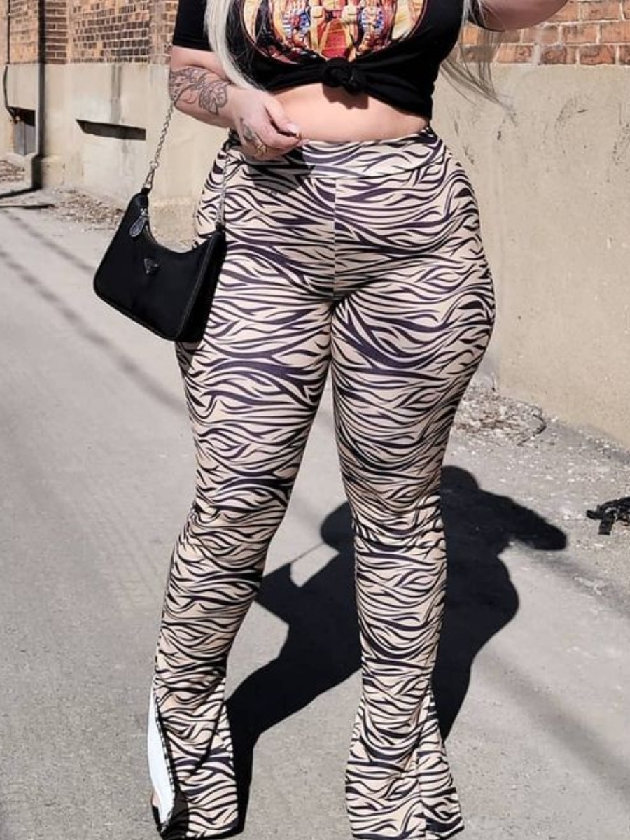 Lovely Polyester Street Animal Print Basic Skinny Mid Elastic Waist Yes(Elastic) Full Print Pants, Zebra stripe
Lovely Polyester Street Animal Print Basic Skinny Mid Elastic Waist Yes(Elastic) Full Print Pants, Zebra stripe