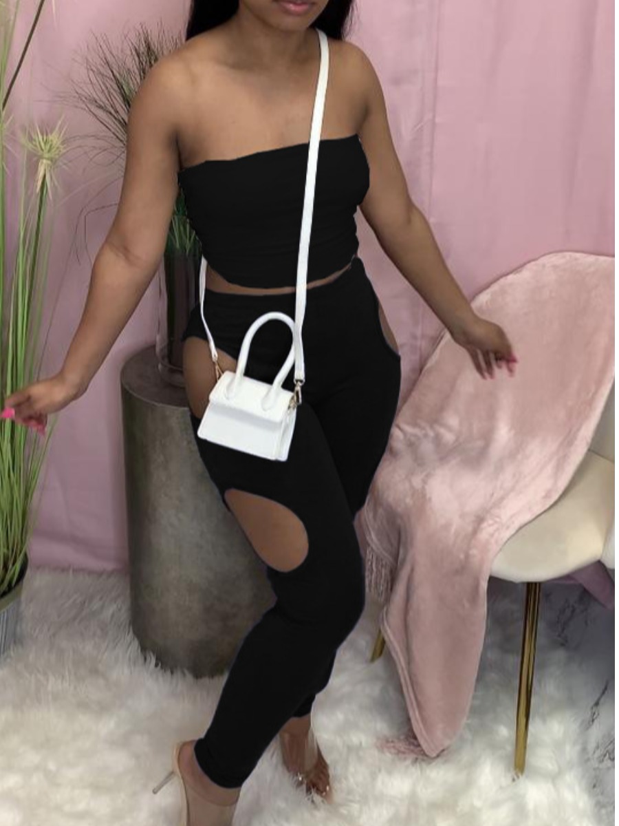 LW Street Off The Shoulder Hollow-out Black Two Piece Pants Set(Without Bag)
LW Street Off The Shoulder Hollow-out Black Two Piece Pants Set(Without Bag)