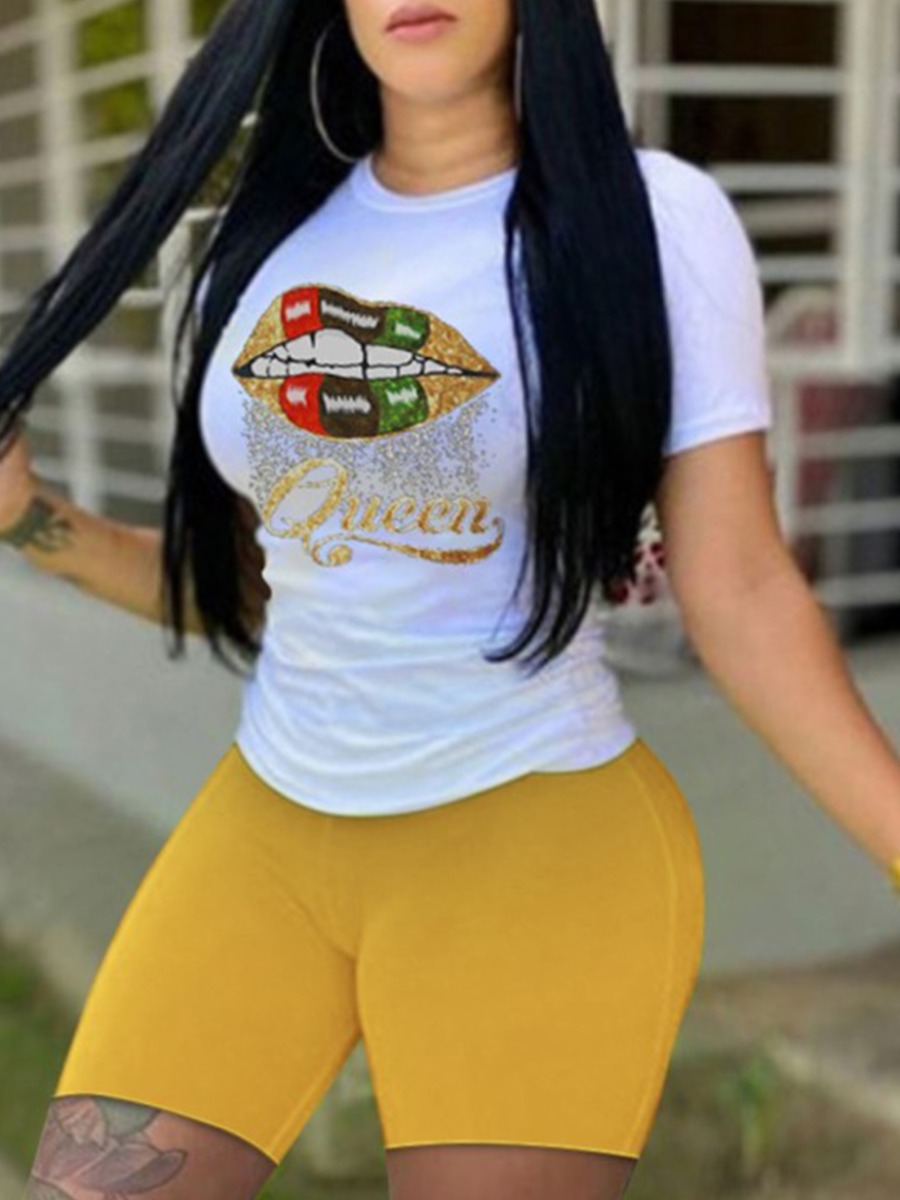 Lovely Plus Size Street Lip Letter Print Yellow Two-piece Shorts Set
Lovely Plus Size Street Lip Letter Print Yellow Two-piece Shorts Set