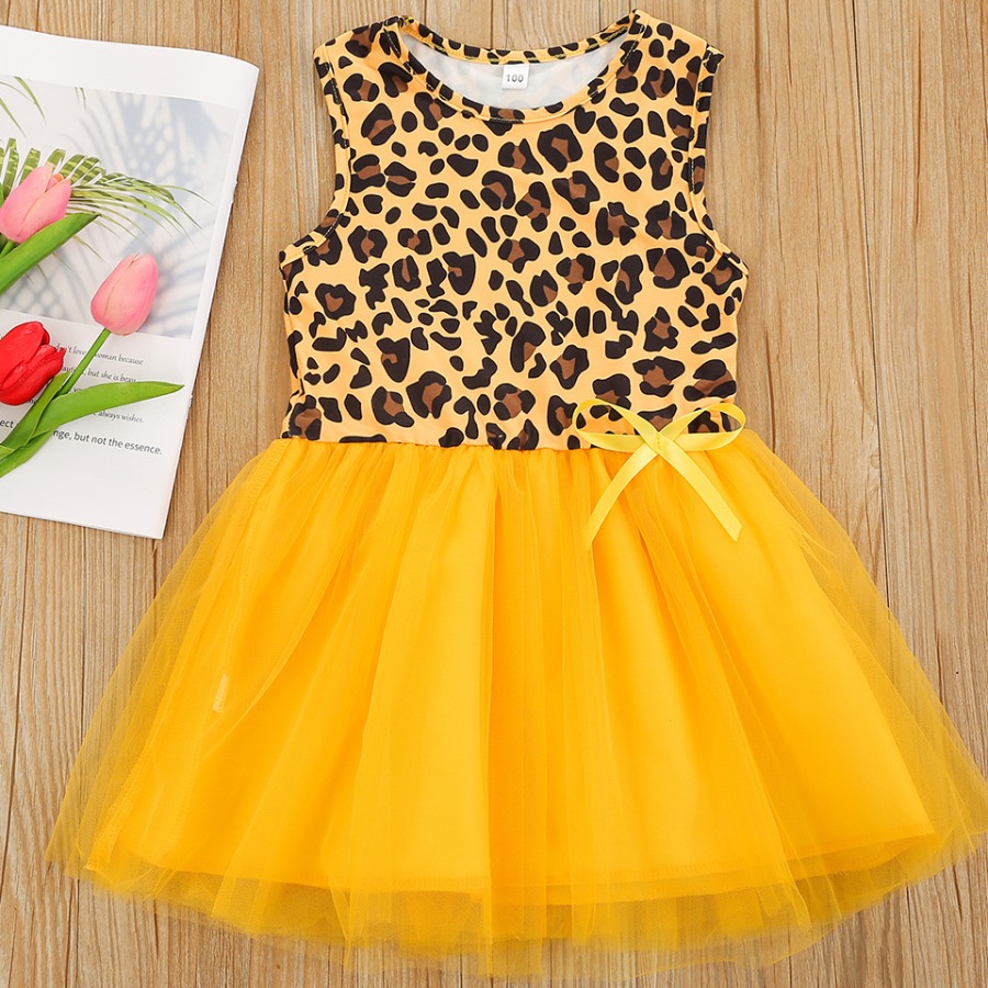 Lovely Girl Sweet Leopard Print Mesh Flounce Design Knee Length Dress, Yellow
Lovely Girl Sweet Leopard Print Mesh Flounce Design Knee Length Dress, Yellow