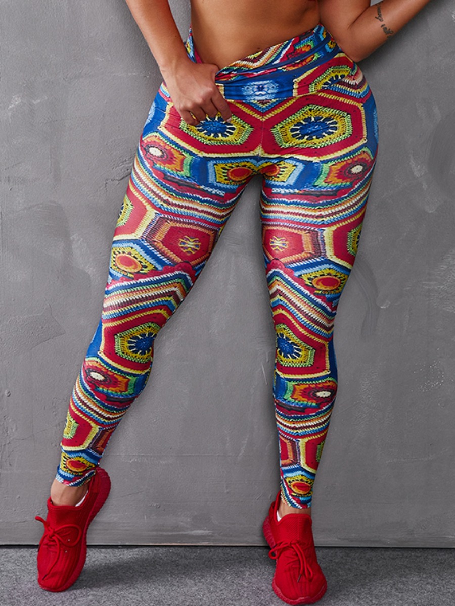 Lovely TikTok Leggings Sporty High-waisted Geometric Print Multicolor Yoga Leggings, Multi
Lovely TikTok Leggings Sporty High-waisted Geometric Print Multicolor Yoga Leggings, Multi