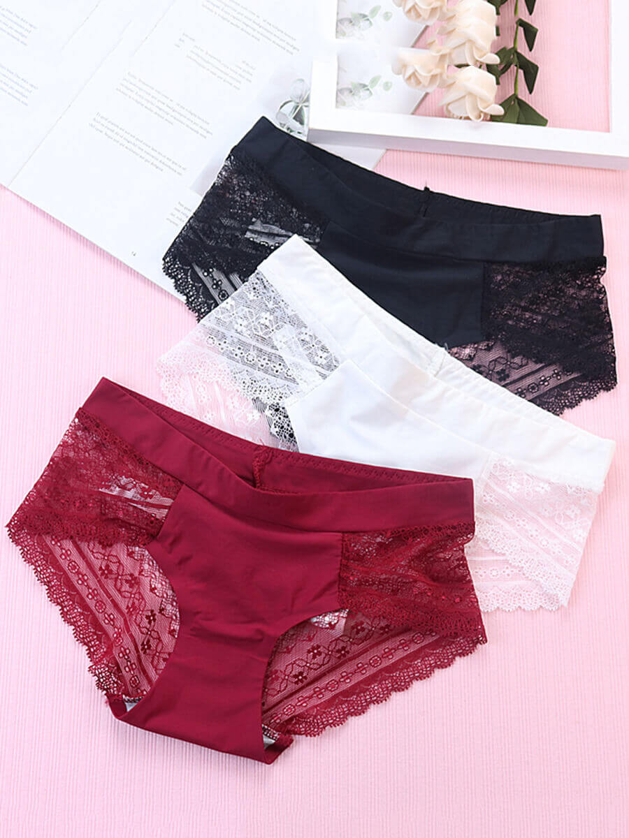Lovely Sexy See-through Multicolor Panties(Random Three Colors), Multi
Lovely Sexy See-through Multicolor Panties(Random Three Colors), Multi