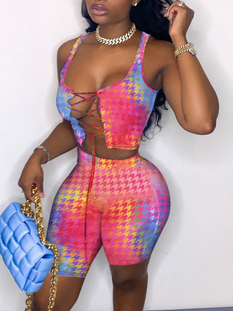 Lovely Casual Tie Dye Bandage Design Multicolor Two Piece Shorts Set, Multi
Lovely Casual Tie Dye Bandage Design Multicolor Two Piece Shorts Set, Multi