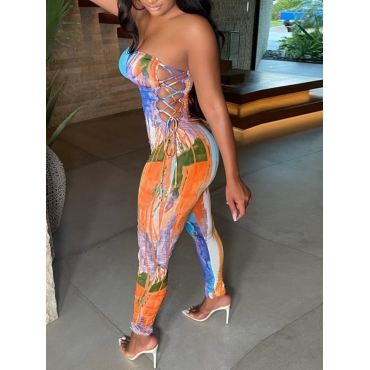 LW Street Tie-dye Bandage Hollow-out Design Multicolor One-piece Jumpsuit, Multi
LW Street Tie-dye Bandage Hollow-out Design Multicolor One-piece Jumpsuit, Multi