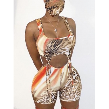 Lovely Street Animal Print Bandage Hollow-out Design Multicolor One-piece Romper (Without Mask), Multi
Lovely Street Animal Print Bandage Hollow-out Design Multicolor One-piece Romper (Without Mask), Multi