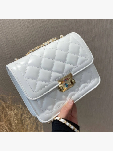 LW Stylish Chain Strap Champagne Crossbody Bags Sale LovelyWholesale