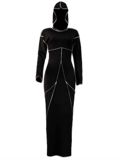 LW Plus Size Hooded Collar Striped Bodycon Dress Sale | LovelyWholesale