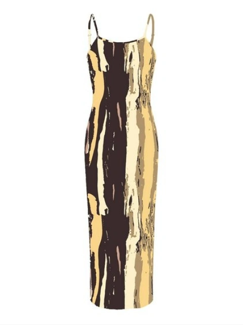 LW Pattern Mixed Flower Print Maxi Dress