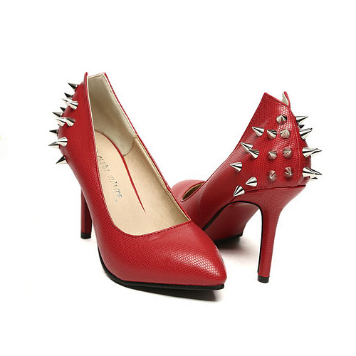 red heels with studs