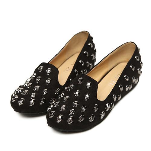 black low heel flats