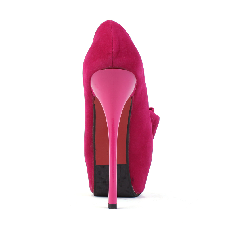 closed toe red high heels