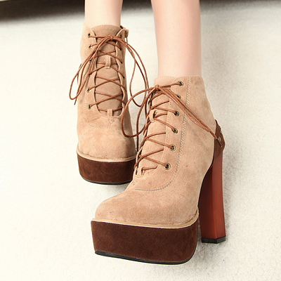 womens brown suede lace up shoes