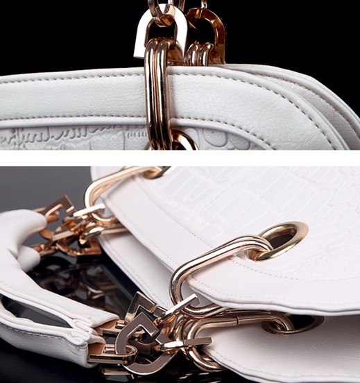 white shoulder clutch bag