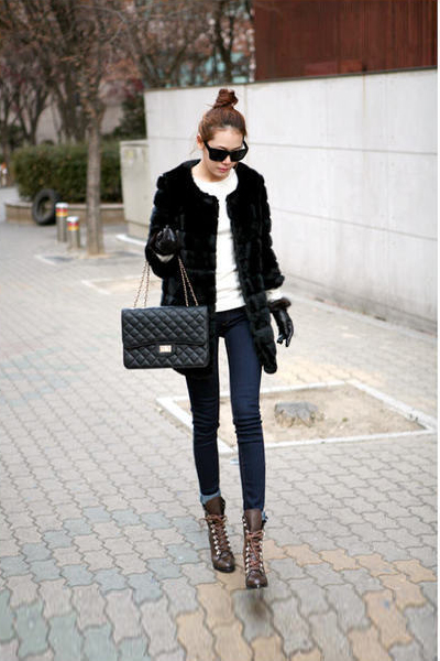 Single Breasted Long Sleeve Faux Fur Coat Single Breasted Long Sleeve Faux Fur Coat