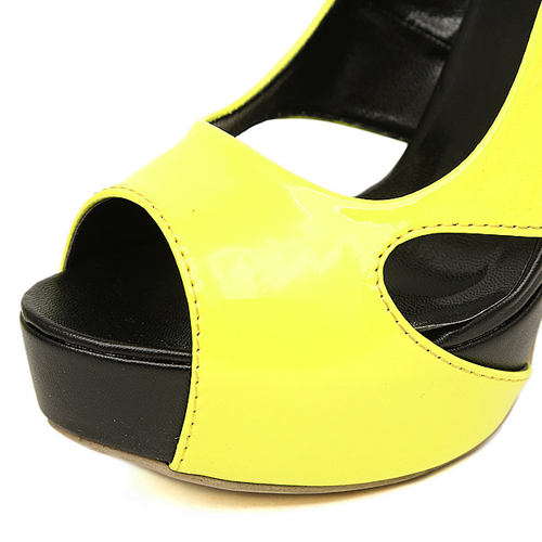 yellow heels with strap