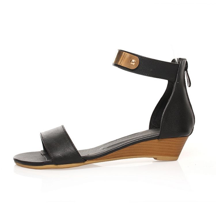 black flat formal sandals