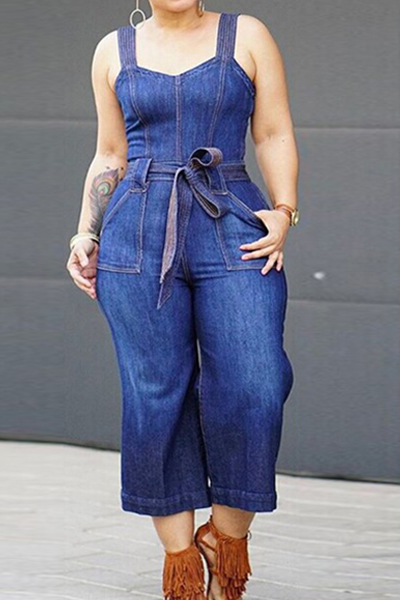 denim one piece jumpsuit