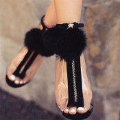 Not Specified Round Toe peep Toe Chunky Super High