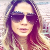 Euramerican Rivet Decorative Grey Plastic Sunglass