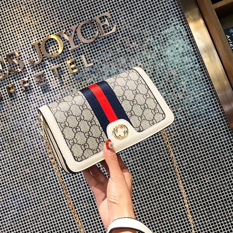 Lovely Women Patchwork White PU Crossbody Bag