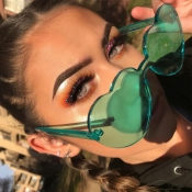 Lovely Green Plastic Sunglasses
