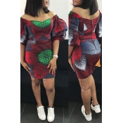 Lovely Polyester Bohemian Off The Shoulder Half Sl