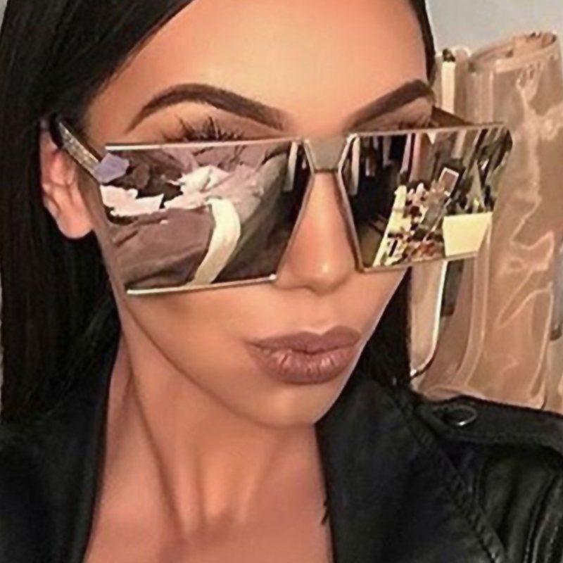 

Lovely Square Frame Design Silver Metal Sunglass