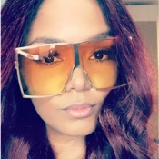 Lovely Euramerican Golden PC Sunglasses